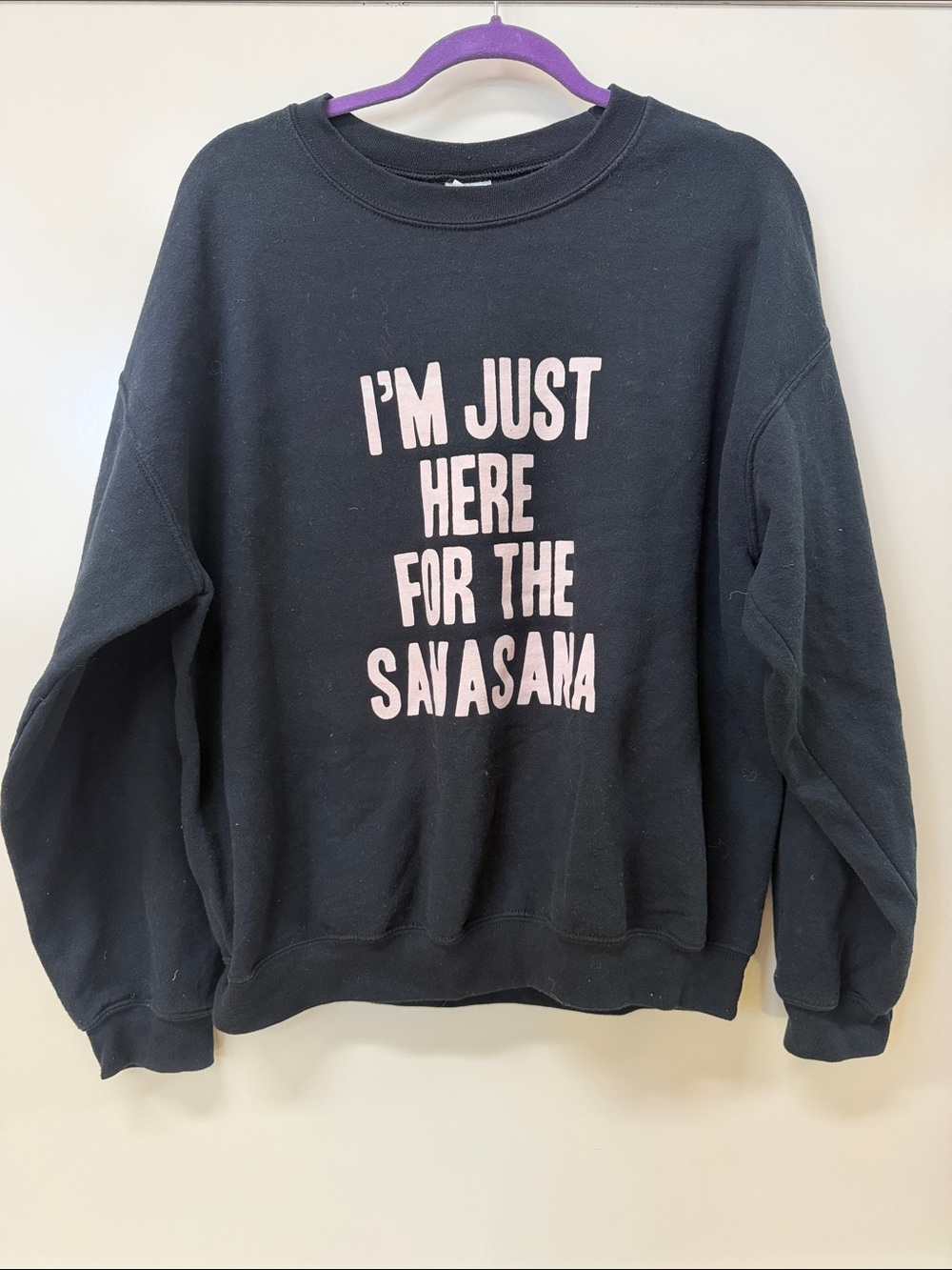 Gildan Black Crewneck with Pink Polka-Dot Nails Accent